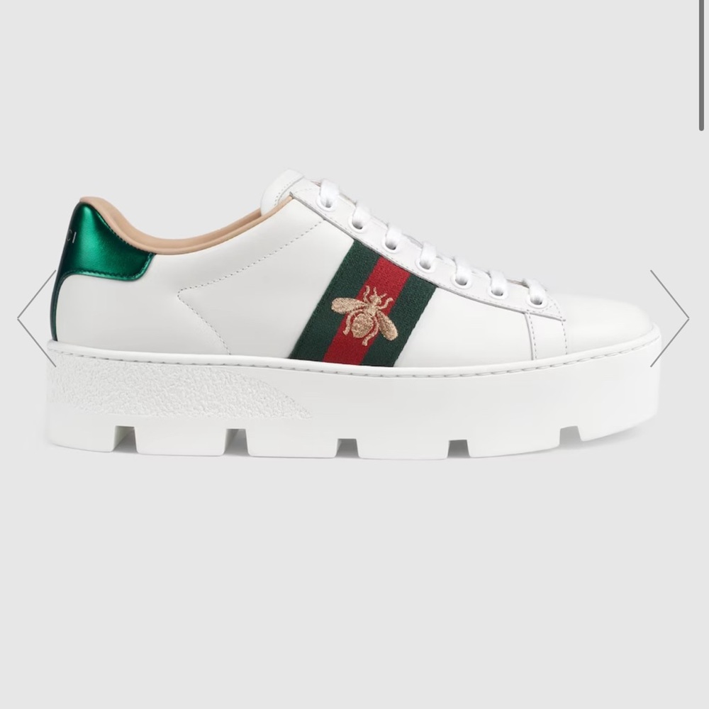 GUCCI woman’s Ace platform sneaker size 37